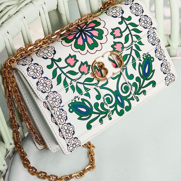 Tory Burch Garden Party Engineered Satchel - Picture 2 of 8